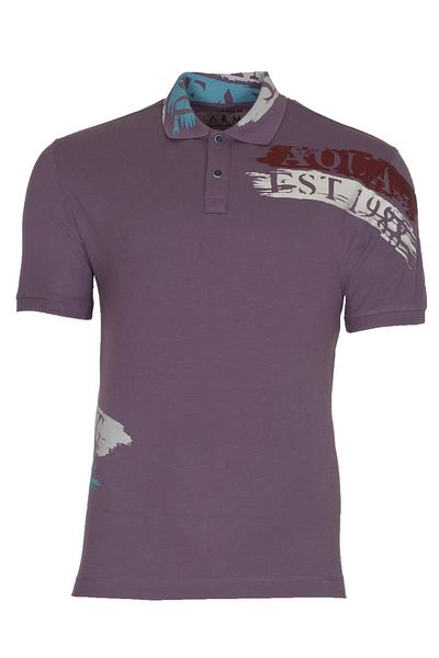 Arma Ανδρικό μπλουζάκι μωβ Polo γιακά Y 21374272301