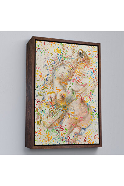 Limitless Salvador Dali with Wooden Frame - Joueuse De Mandole Artwork-7397