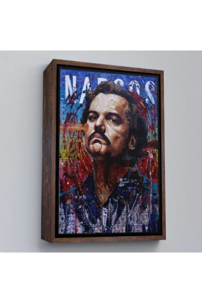 N NOXXO Wooden Framed Pablo Escobar Drug Baron Painting-7862