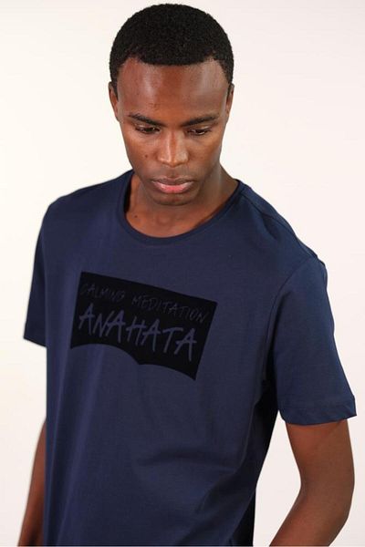 Arma Ανδρικό μπλουζάκι Navy Blue Crew Neck Y 22344401801