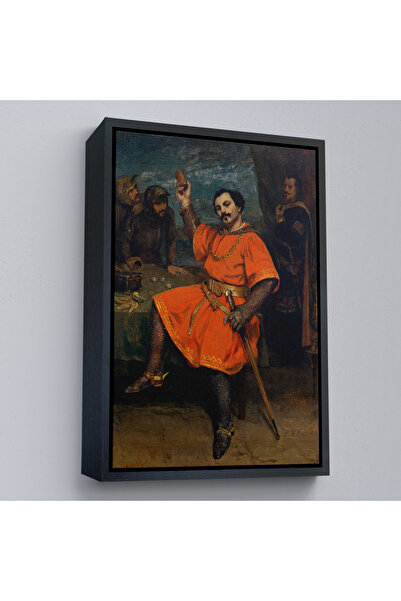 Oxyteez Gustave Courbet cu cadru din lemn - Louis Gueymard Pictură în rolul d...