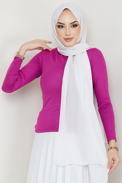 hafsamina Purple Turtleneck Bodysuit
