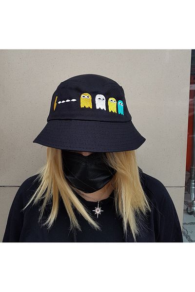 Köstebek Pac - Man Black Bucket Hat