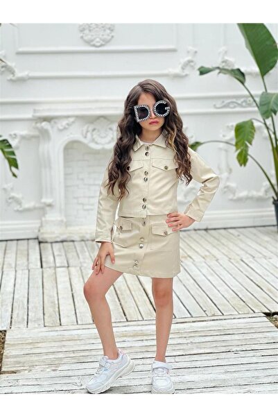 KOKOŞ BEBEK Gabardine Legend 3 τεμαχίων με κουμπιά Λεπτομερές κομψό κοστούμι