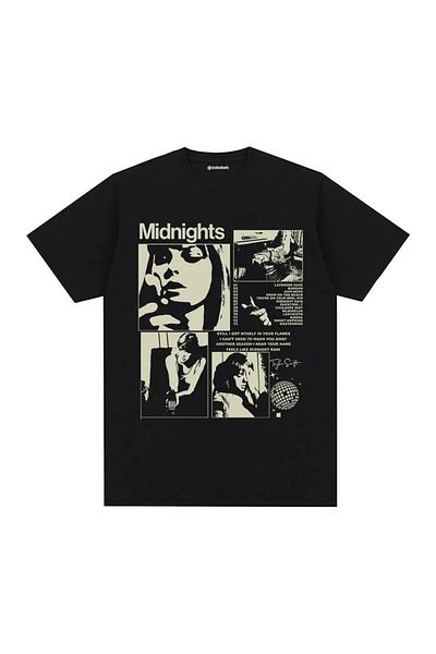 Köstebek Μαύρο T-Shirt Taylor Swift - Midnights (Unisex).