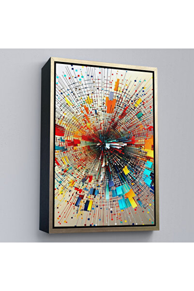 Oxyteez Ilustrație de explozie energetică cu cadru din lemn Tablo-7762