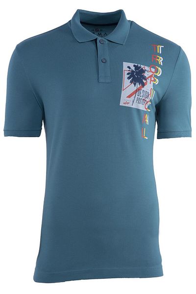 Arma Ανδρικό μπλουζάκι με πράσινο γιακά Polo Y 21374274701