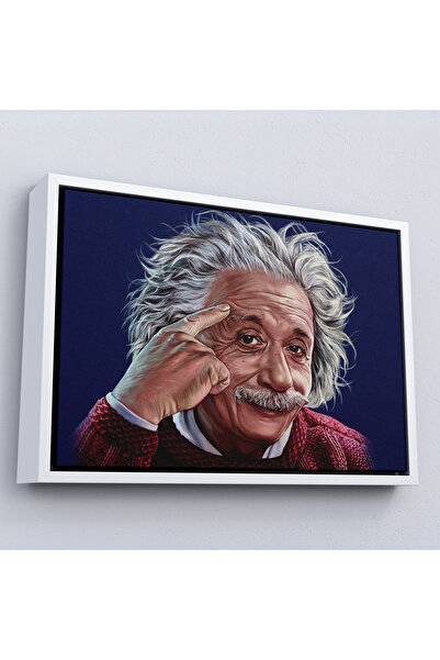 TAKI DERYASI Pictură Albert Einstein cu cadru din lemn-7252