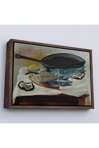 Oxyteez Ξύλινο Πλαίσιο Picasso-Πίνακας Ψαριών και Τηγανιού-7102