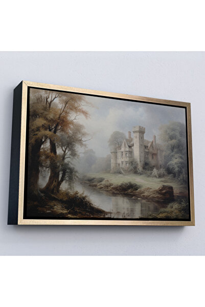 Oxyteez Pictură medievală a castelului din Anglia cu cadru din lemn