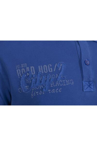 Arma Чоловіча синя футболка з коміром-поло Y0tyo7345