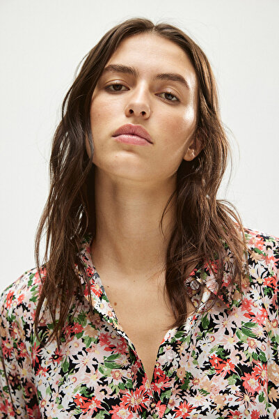 H&M Balon Kollu Gömlek Elbise