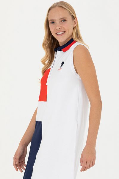 U.S. Polo Assn. Rochie albă tricotată pentru femei - 50263694 -VR013