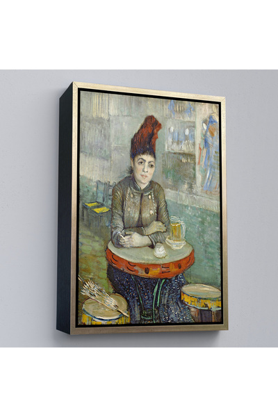 Oxyteez Vincent Van Gogh cu cadru din lemn - în cafenea - Agostina Segatori î...