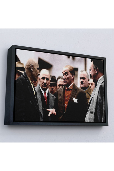 Oxyteez Ξύλινο πλαίσιο Muatafa Kemal Atatürk Πίνακας θέσης με τον πολίτη-7193