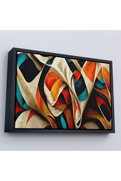 Oxyteez Pictură futuristă modernă abstractă cu cadru din lemn-7219