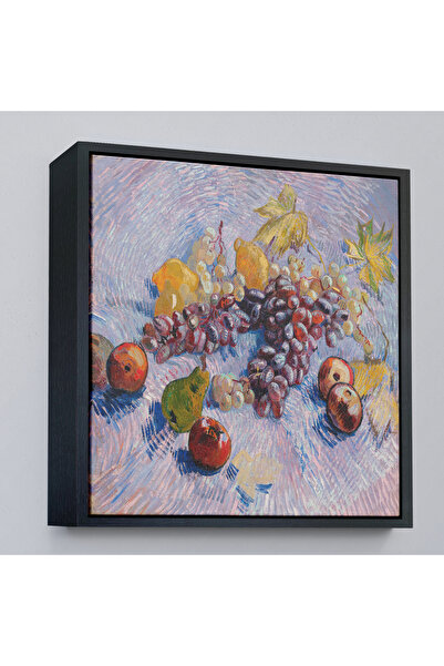 Oxyteez Vincent Van Gogh Struguri Lămâie Pere și Măr cu Cadru din Lemn Tablo-...