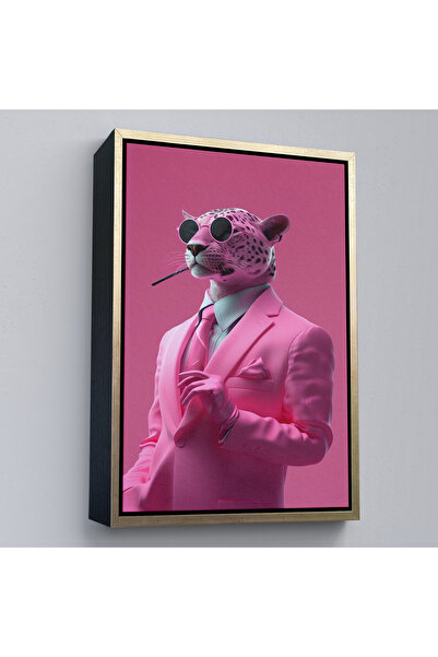 Limitless Ξύλινο Πλαίσιο Smoker Pink Leopard Table-7859