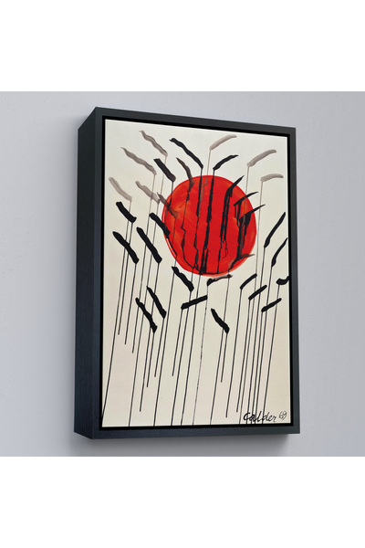 Oxyteez Pictură Alexander Calder Red Sun și Long Grass cu cadru din lemn - Ca...