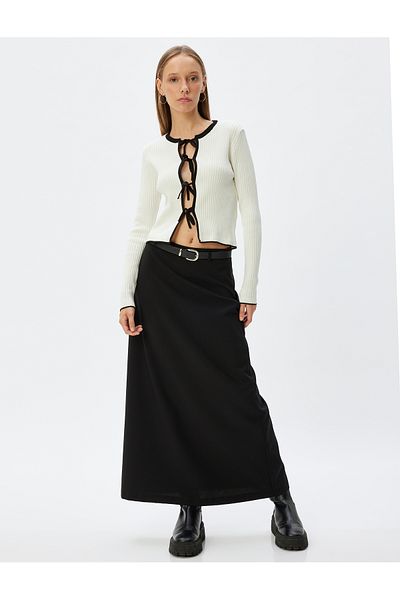 Koton Pletené zboží Cardigan Motýlek s dlouhým rukávem Basic