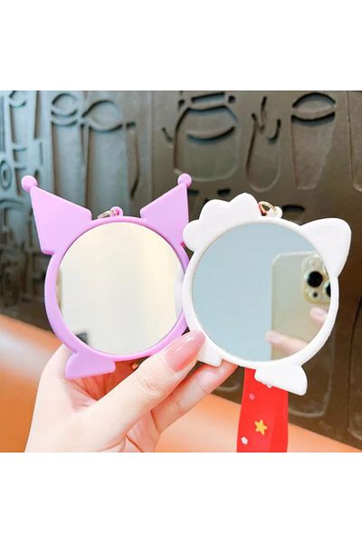 Köstebek Lilac Kuromi Flowers Mirrored Keychain