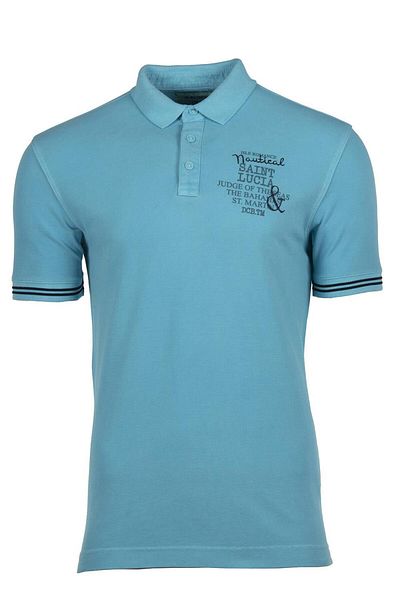 Arma Tricou turcoaz cu gât polo pentru bărbați Y9tyo7340