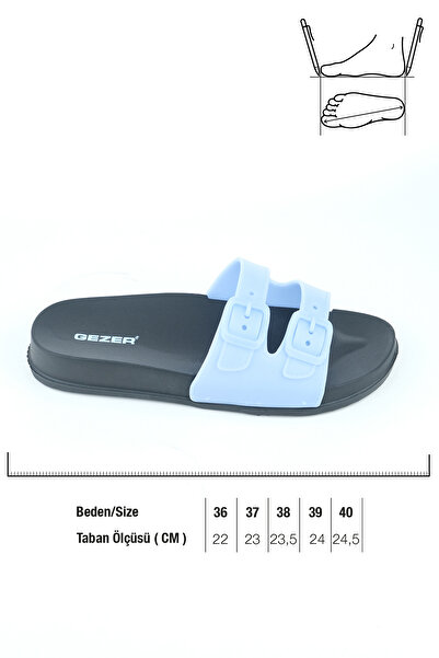 GEZER Papuci umezi pentru femei cu cataramă dublă de vară