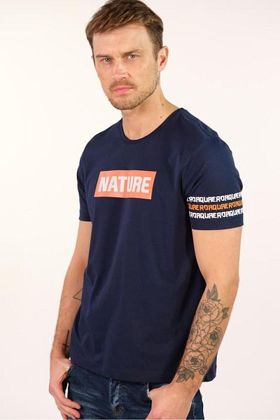 Arma Ανδρικό μπλουζάκι Navy Blue Crew Neck Y 22344400801