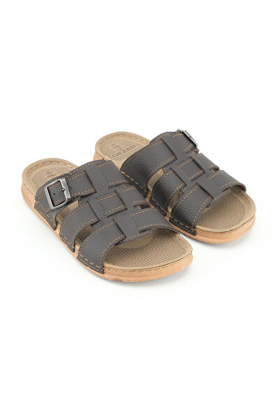 GEZER Ανδρικές καλοκαιρινές παντόφλες από συνθετικό δέρμα - Ρυθμιζόμενη μονή πόρπη