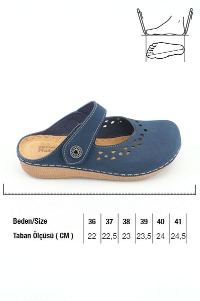GEZER Genuine Leather Women's Summer Slippers - Velcro Insole