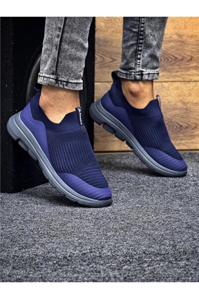 homiro Унісекс ортопедичні трикотажні кросівки без шнурків - темно-сині