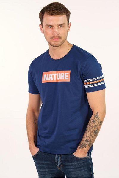 Arma Ανδρικό μπλουζάκι Indigo Crew Neck Y 22344400801