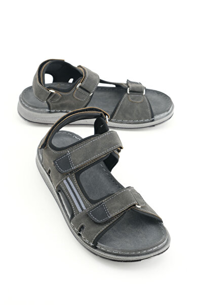 GEZER صنادل صيفية للرجال - جلد صناعي، نعل مريح، قابل للتعديل