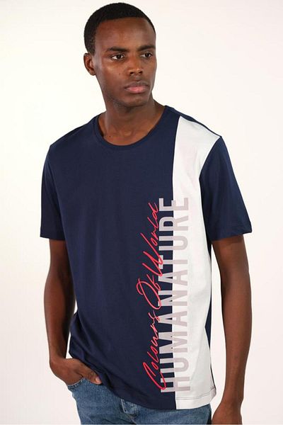 Arma Ανδρικό μπλουζάκι Navy Blue Crew Neck Y 22344400301
