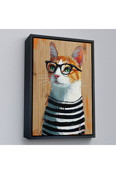 Oxyteez Pictură Cool Cat cu cadru din lemn-7644