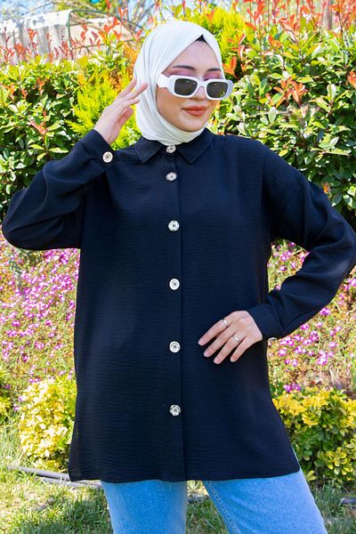 hafsamina Aerobin Tunic Μαύρο
