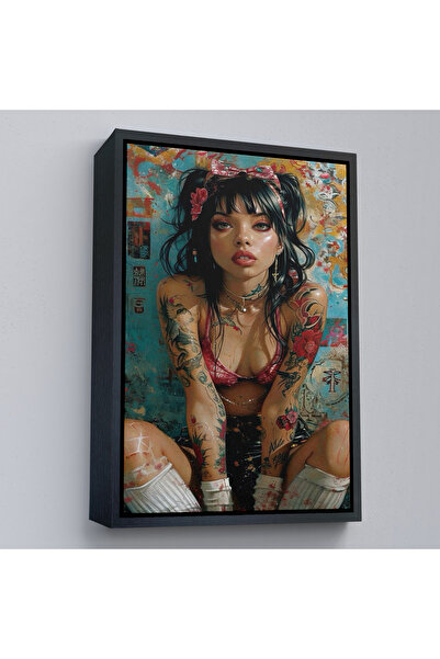 Limitless Πίνακας Όμορφης Γυναίκας με Ξύλινο Πλαίσιο Ελαιογραφία-7865