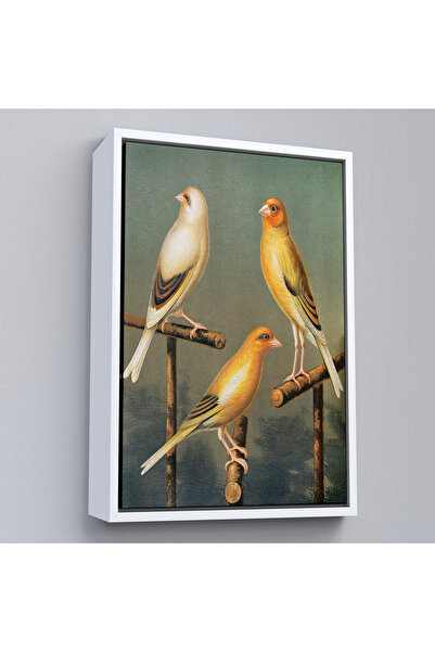 Oxyteez Blakston cu cadru din lemn - Tablou galben de stork și KaTTÇ.KNVya-7311