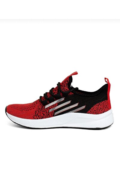 homiro Red Black Knitwear Women's Sports Shoes - Lace-up