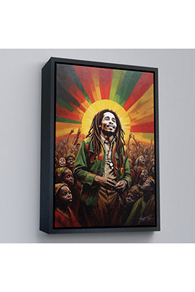 Oxyteez Pictură Bob Marley cu cadru din lemn-7744