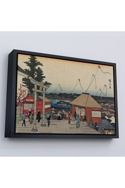 Oxyteez Hiroshige cu cadru din lemn, pictură în templul Tenjin din Yushima-7028