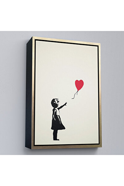 N NOXXO Banksy cu rama din lemn - Tablou Fată cu balon - Fată cu balon-7310