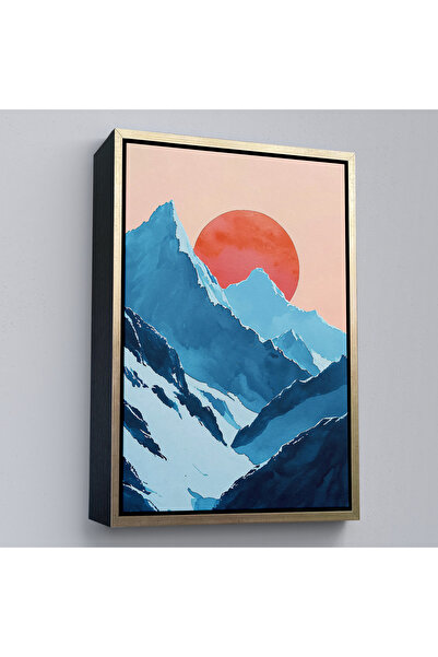 Oxyteez Tablo-7620 Peisaj solar abstract între munții cu rame din lemn