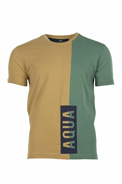 Arma Ανδρικό μπλουζάκι με κίτρινο μουστάρδα με κανονική εφαρμογή με λαιμόκοψη Y0too2917