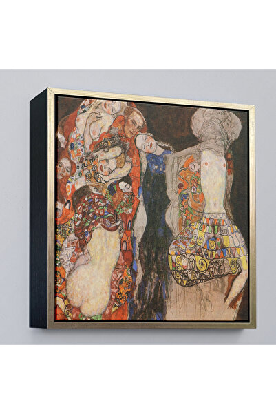 Limitless Gustav Klimt with Wooden Frame - Die Braut Unvollende Painting-8339