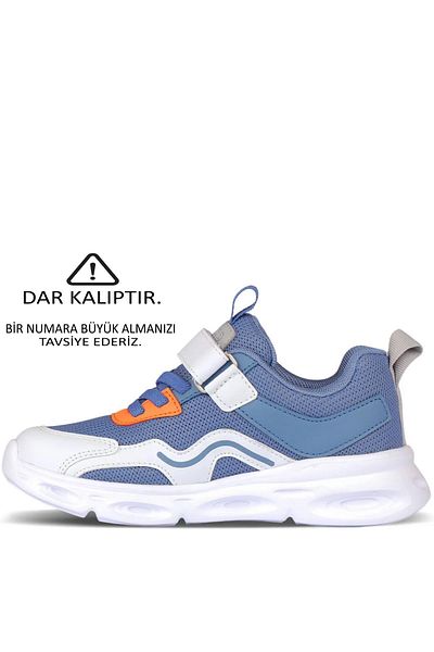 Vicco Rony Sneaker - Lighted Light Sole, Orthopedic Men's Sports Shoes, Baby and Children's Jeans Blue
