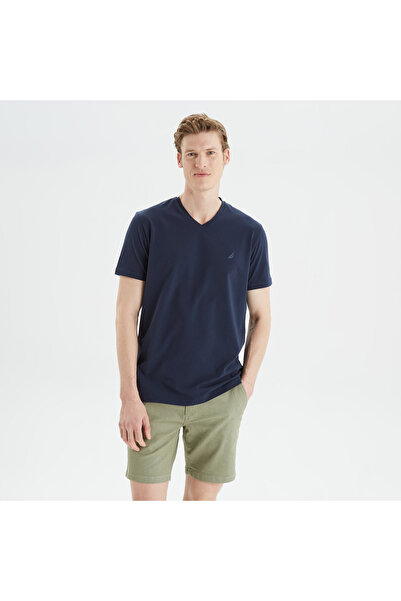 Nautica Erkek Lacivert Standart Fit T-Shirt