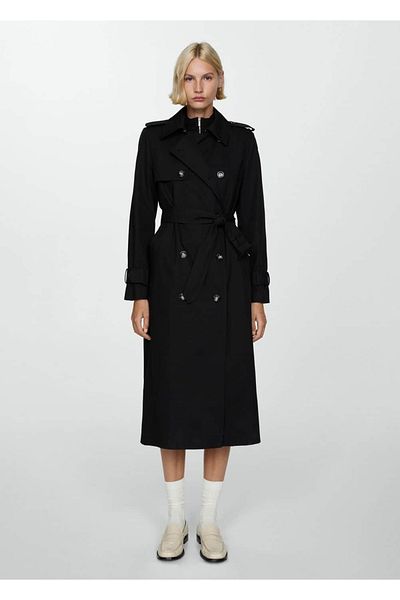 MANGO Woman Cotton Double-breasted Trench Coat