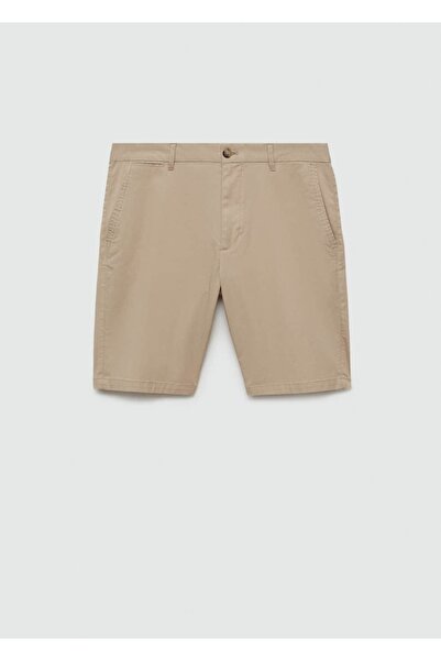 MANGO Man Dar kesim chino pamuklu bermuda şort