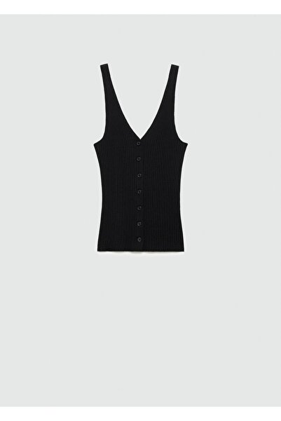 MANGO Woman Buttoned Knitted Blouse